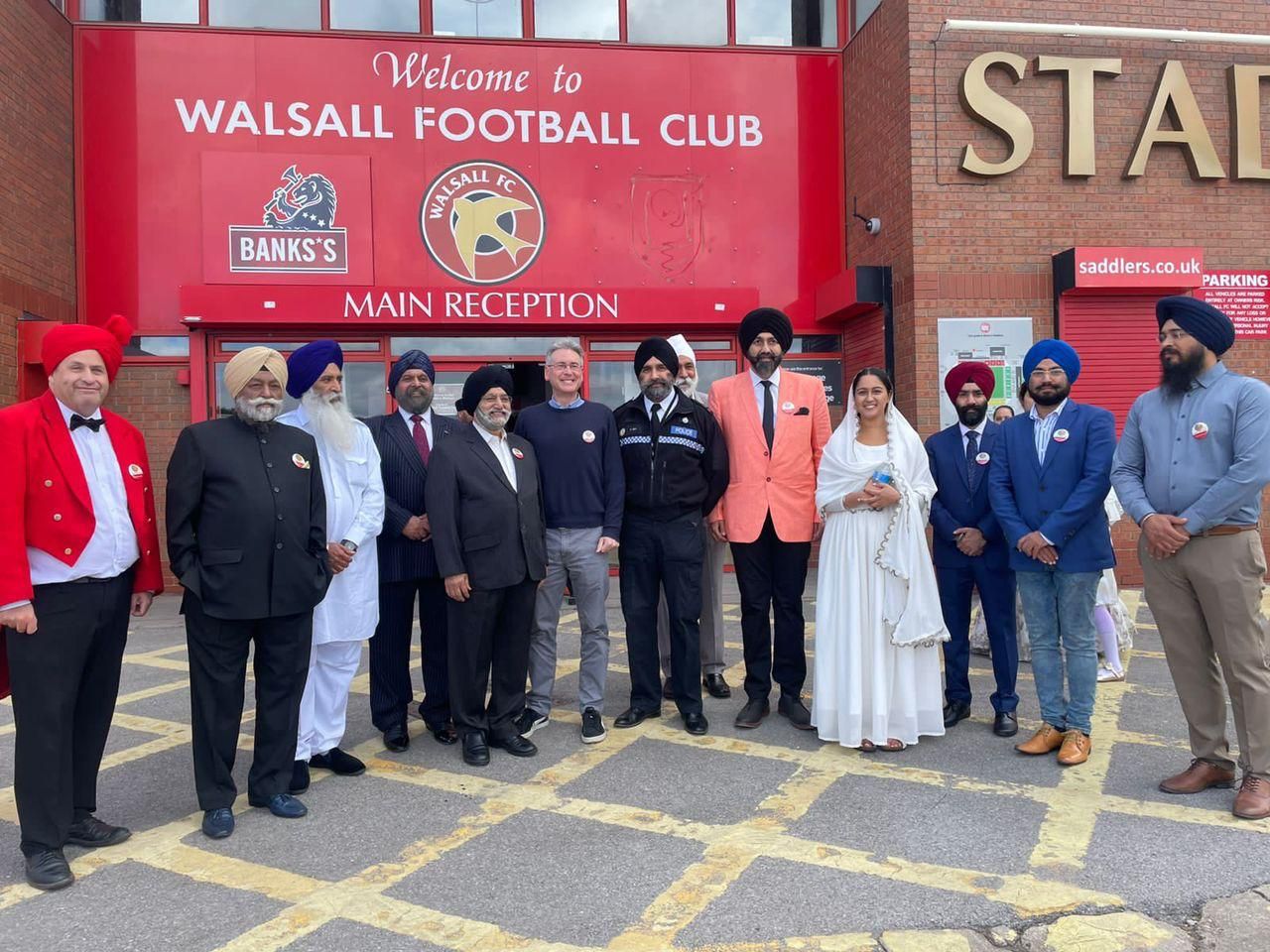 With the Sangat at a gathering in the United Kingdom
